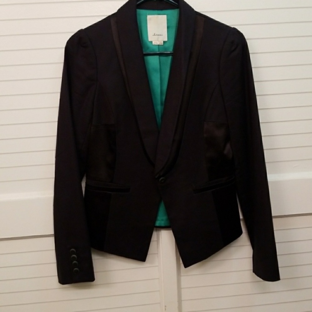 Anthropologie Elevenses Black Blazer- Size 8